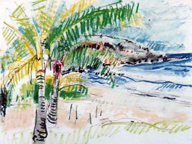 26-I35_Petite Ile_Grande Anse_La Réunion 1992_Gouache 29x21